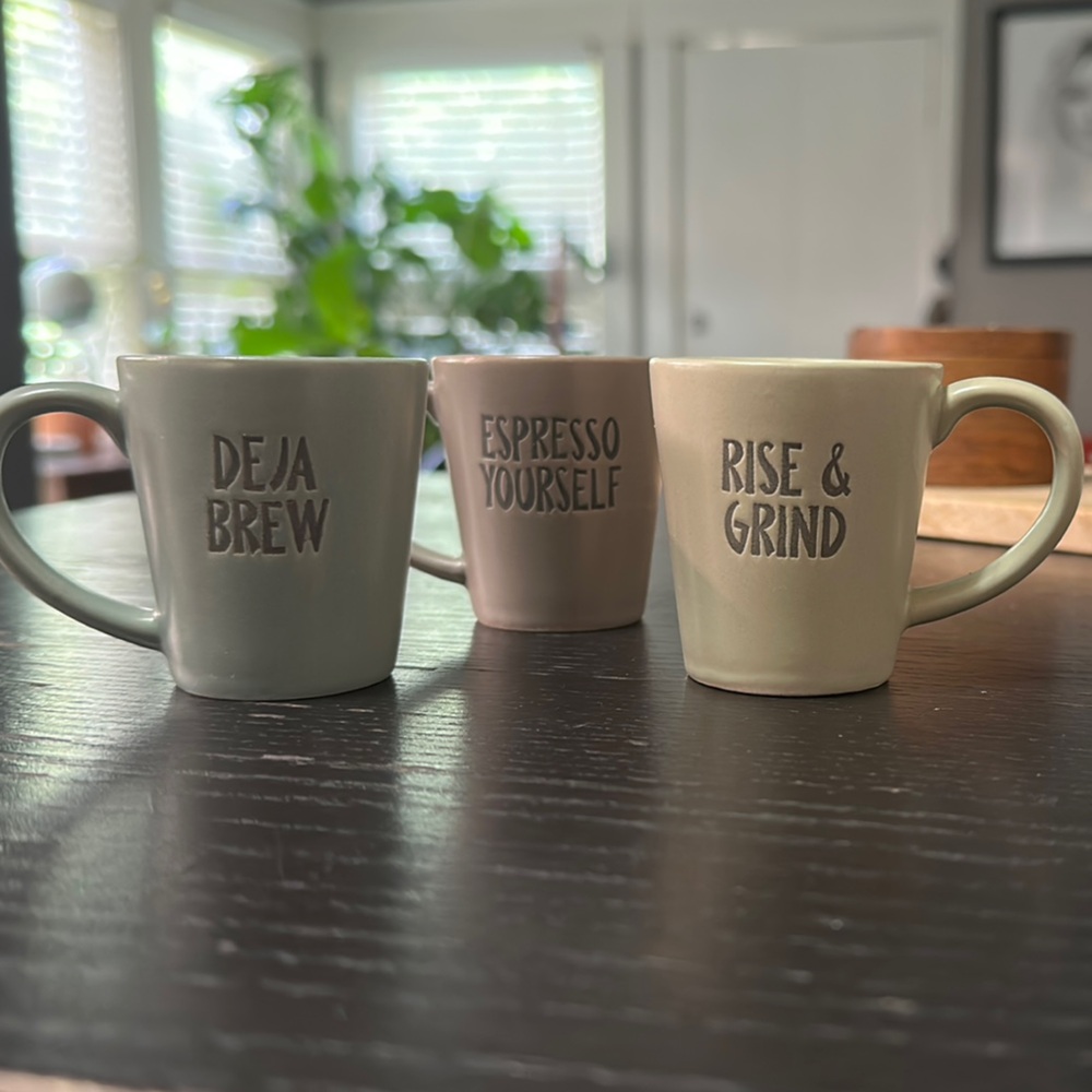 Espresso Yourself Mug Set - Cream, Gray, Tan